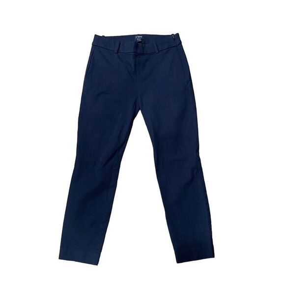 J. Crew Size 2 Winnie Pant Navy Dress Pants Extra Small Side Zip Skinny Cropped - Picture 1 of 12